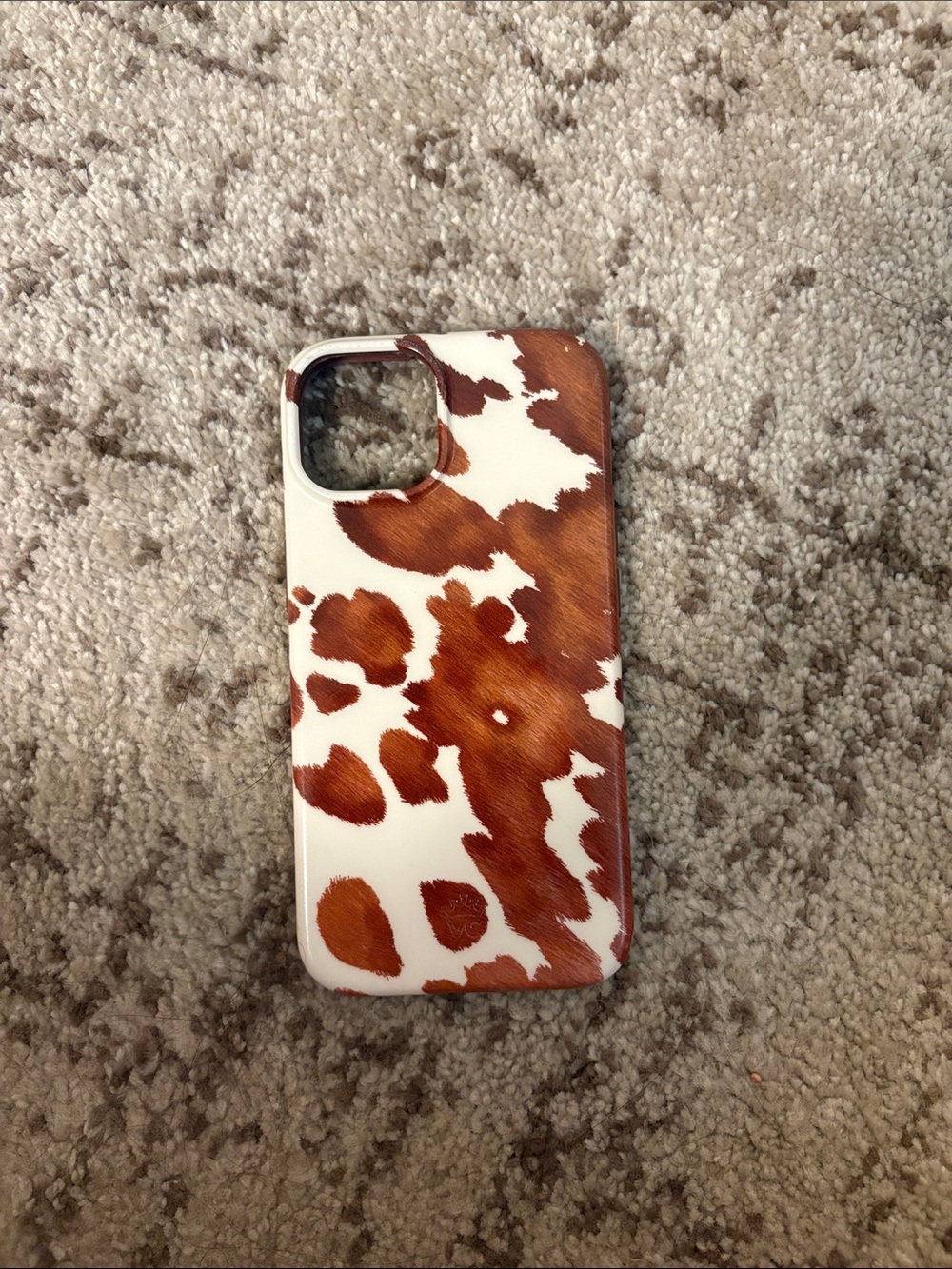 Velvet Caviar Brown and White Cowhide Print iPhone 14 Case